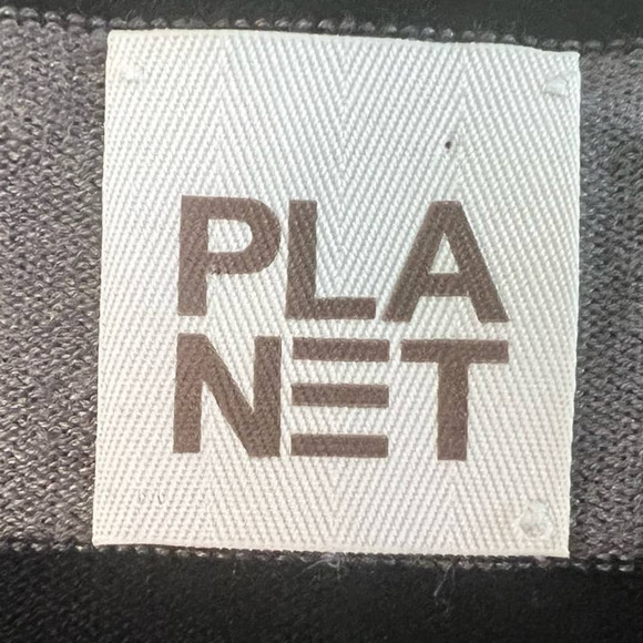 Women's Planet Boatneck Ribbed Sweater. Lightweight, Blk/White/Gray Stripe, OS - Picture 10 of 15